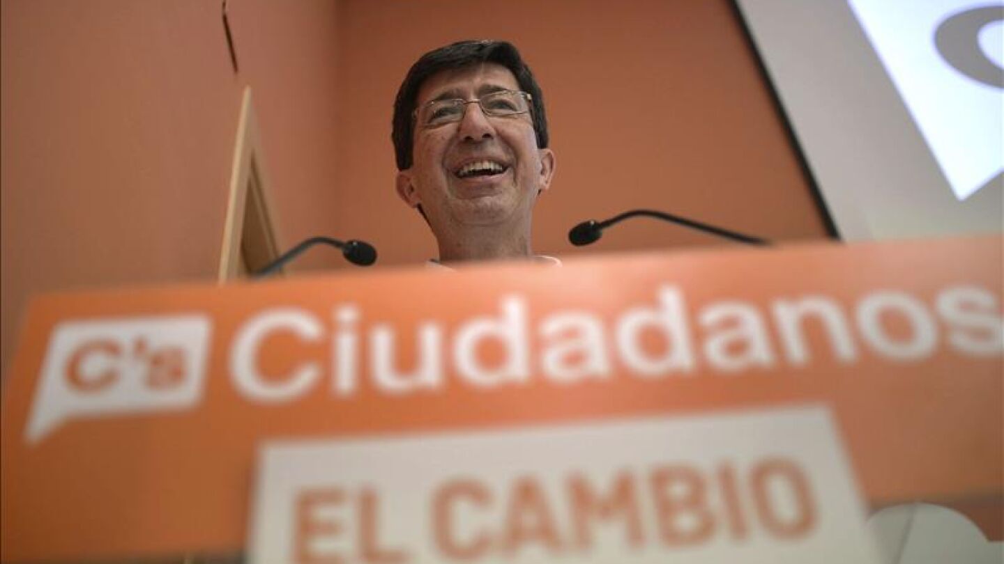 El presidente del grupo parlamentario andaluz de Ciudadanos, Juan Mar&iacute;n