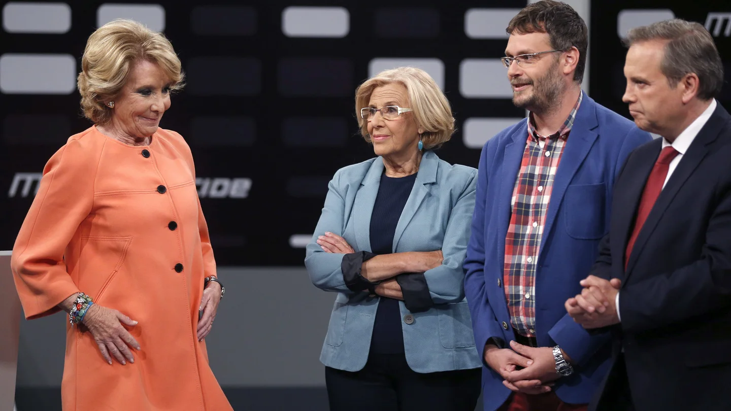 Los candidatos a la alcaldía de Madrid durante el debate Los candidatos a la alcaldía de Madrid durante el debate
