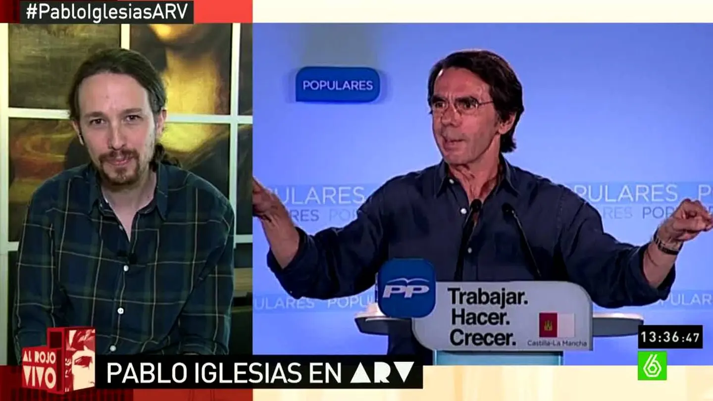 Pablo Iglesias habla sobre Aznar Pablo Iglesias habla sobre Aznar