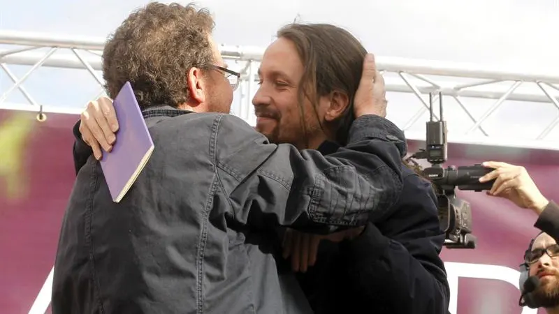 Pablo Iglesias y su padre, Javier Iglesias