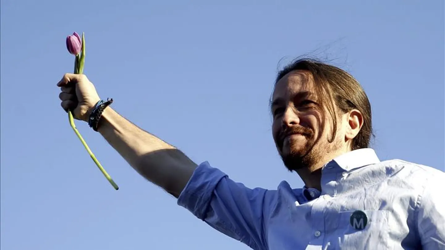 El líder de Podemos, Pablo Iglesias, en el mitin de cierre de campaña El líder de Podemos, Pablo Iglesias, en el mitin de cierre de campaña
