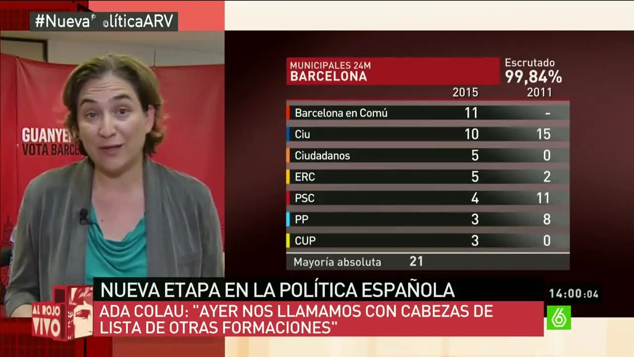 Ada Colau: "En las &uacute;ltimas semanas, CiU empez&oacute; a firmar contratos con multinacionales"