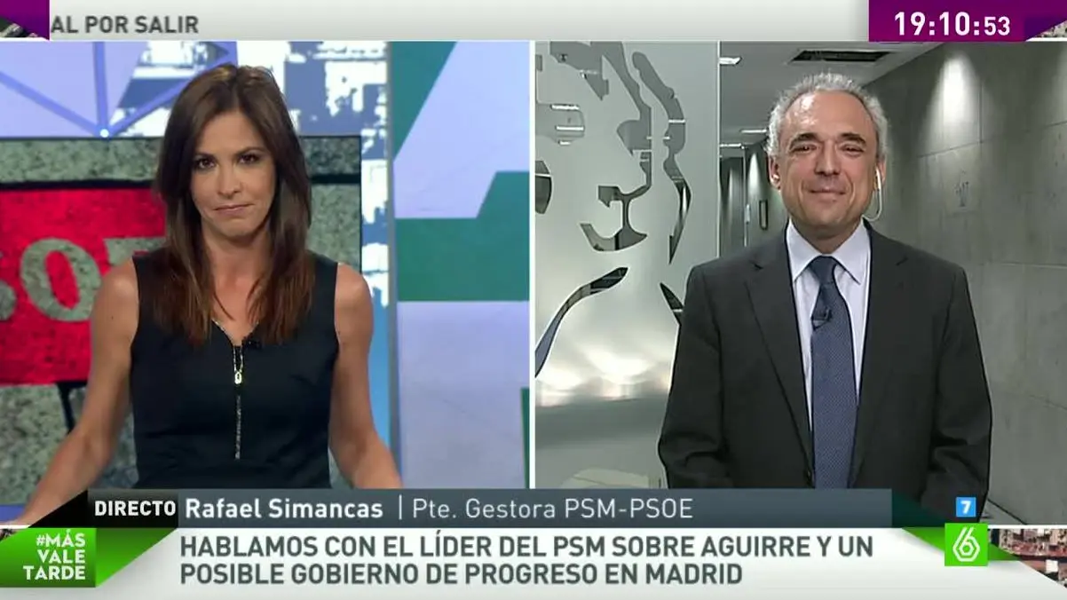 Simancas entrevistado en Más Vale Tarde