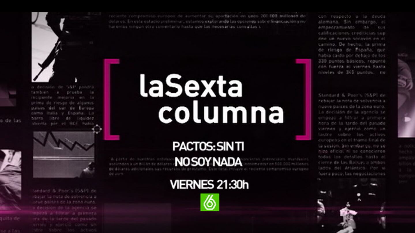 'Pactos: sin ti no soy nada'