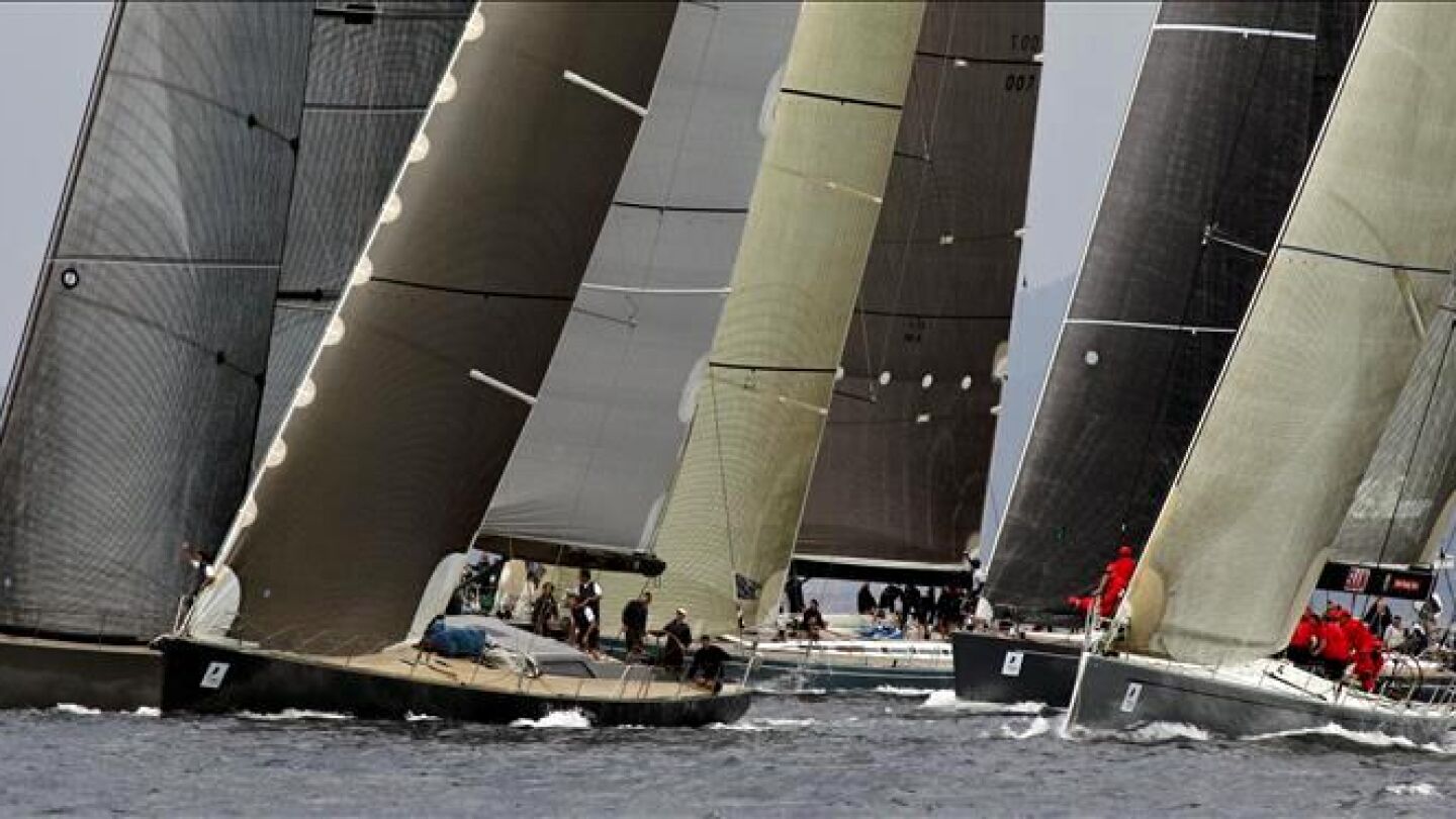 Barcos compitiendo en una etapa de la Copa Am&eacute;rica
