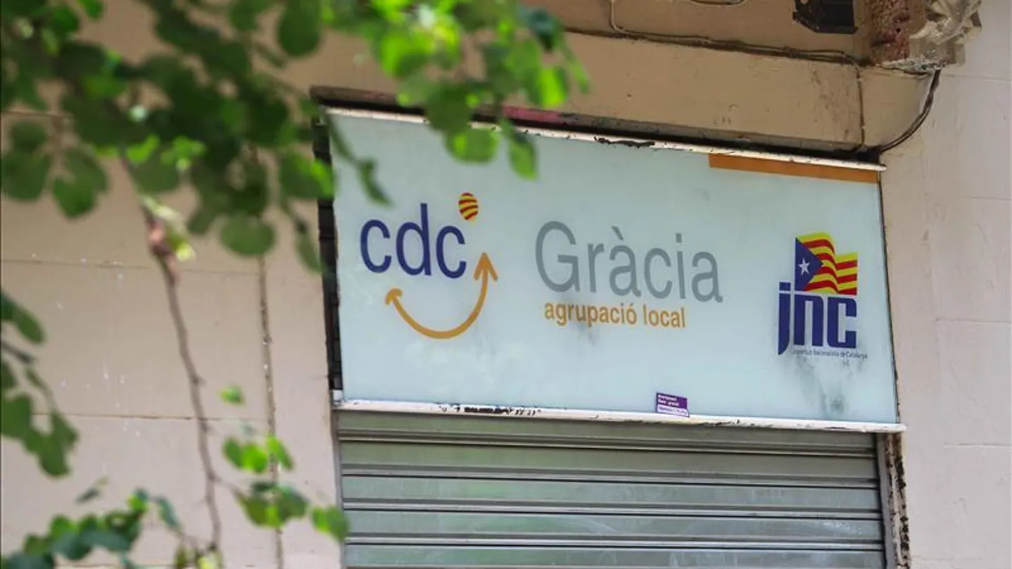 Vista de una sede de Convergència Democràtica de Catalunya (CDC) en Barcelona Vista de una sede de Convergència Democràtica de Catalunya (CDC) en Barcelona