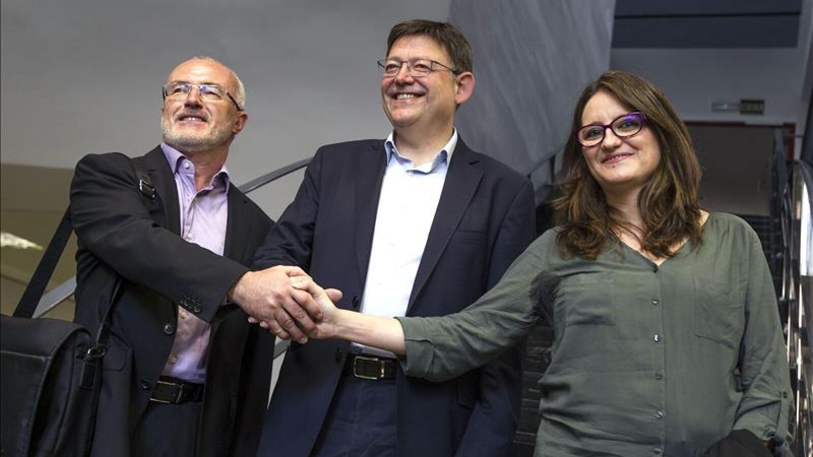 PSPV, Comprom&iacute;s y Podemos pactan cinco ejes b&aacute;sicos para el futuro Gobierno