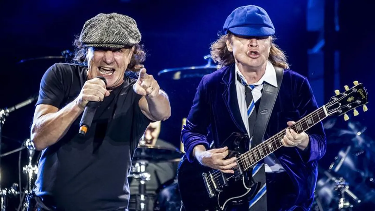Brian Johson y Angus Young en el concierto de AC/DC en Madrid Brian Johson y Angus Young en el concierto de AC/DC en Madrid