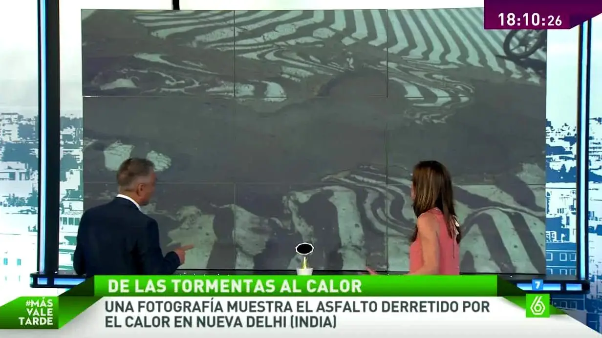 Imagen de asfalto derretido