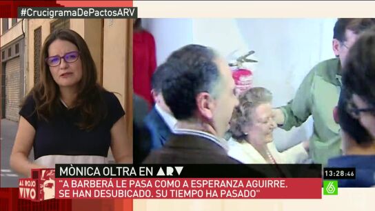 M&oacute;nica Oltra: "A Barber&aacute; le ocurre como a Aguirre, su tiempo ha pasado"