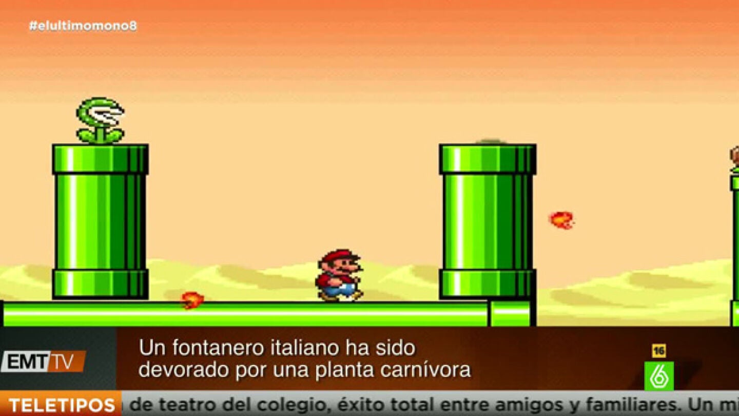 Mario, un fontanero italiano, es devorado por una planta carn&iacute;vora 