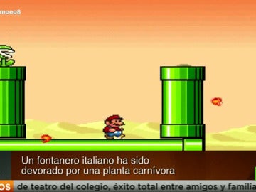 Mario, un fontanero italiano, es devorado por una planta carnívora Mario, un fontanero italiano, es devorado por una planta carnívora