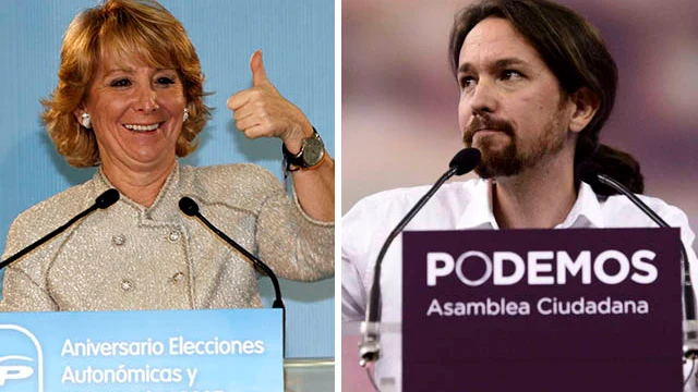 Esperanza Aguirre y Pablo Iglesias Esperanza Aguirre y Pablo Iglesias