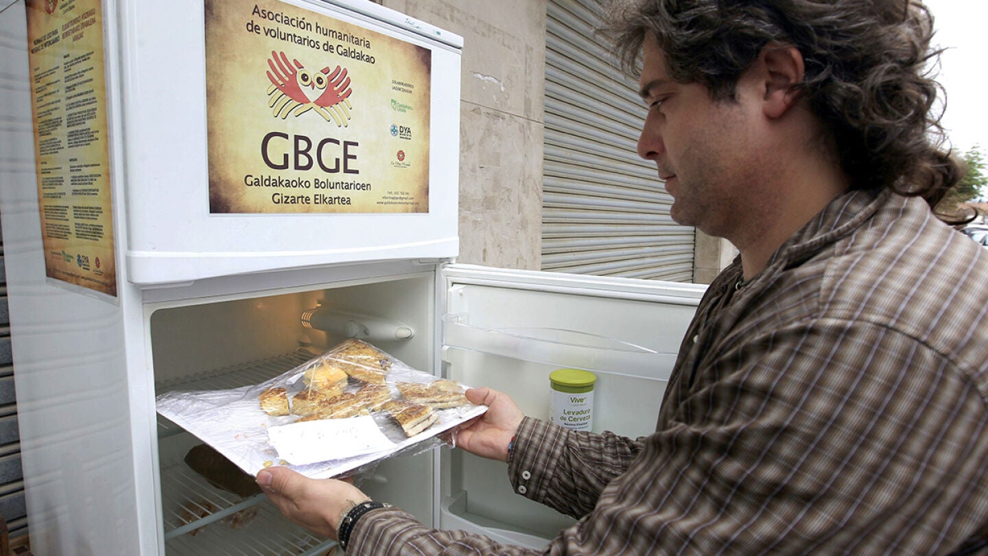 &Aacute;lvaro Saiz, promotor del "frigor&iacute;fico solidario" de Galdakao