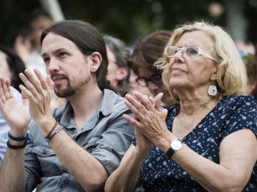 Pablo Iglesias y Manuela Carmena Pablo Iglesias y Manuela Carmena