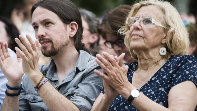 Pablo Iglesias y Manuela Carmena