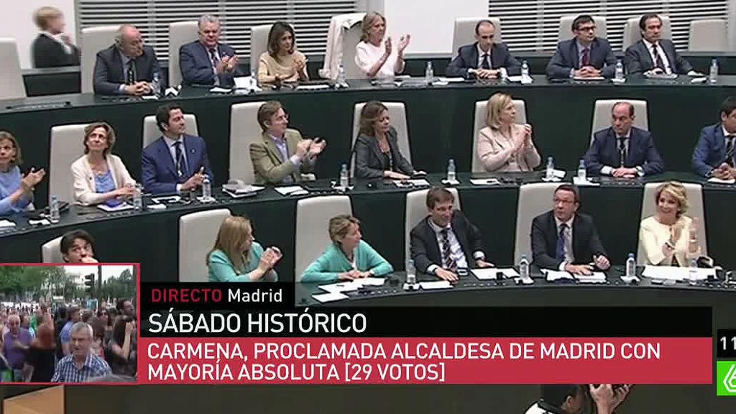Aguirre aplaude la proclamación de Manuela Carmena Aguirre aplaude la proclamación de Manuela Carmena
