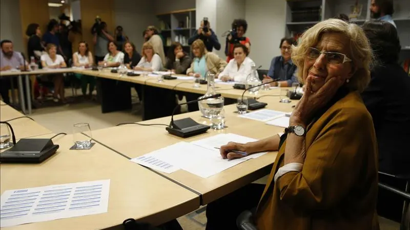 Manuela Carmena en el Ayuntamiento de Madrid