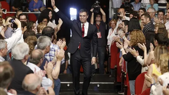 Sánchez promete liderar un "cambio seguro y valiente" que una a los españoles Sánchez promete liderar un "cambio seguro y valiente" que una a los españoles
