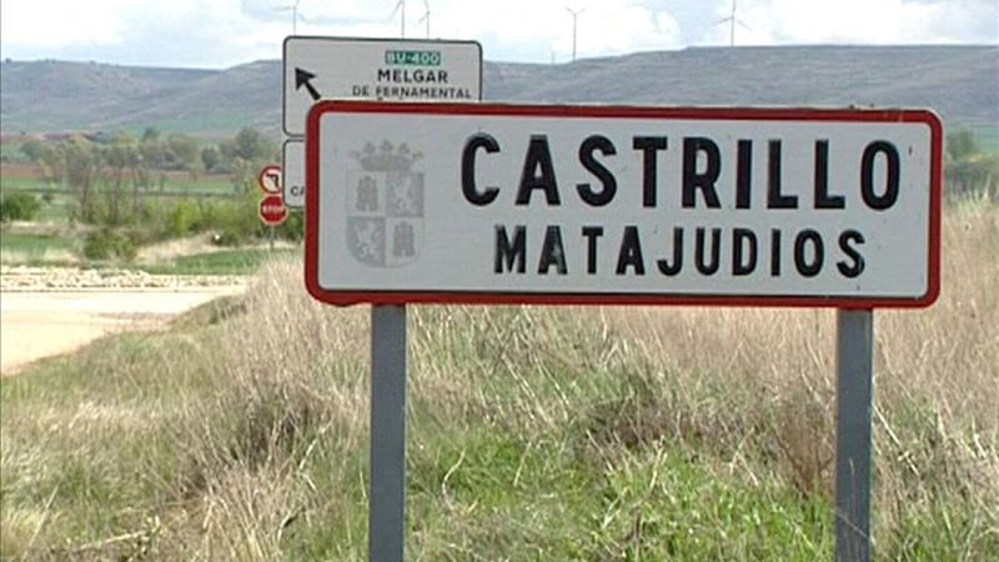 Cartel de entrada a Castrillo Matajud&iacute;os