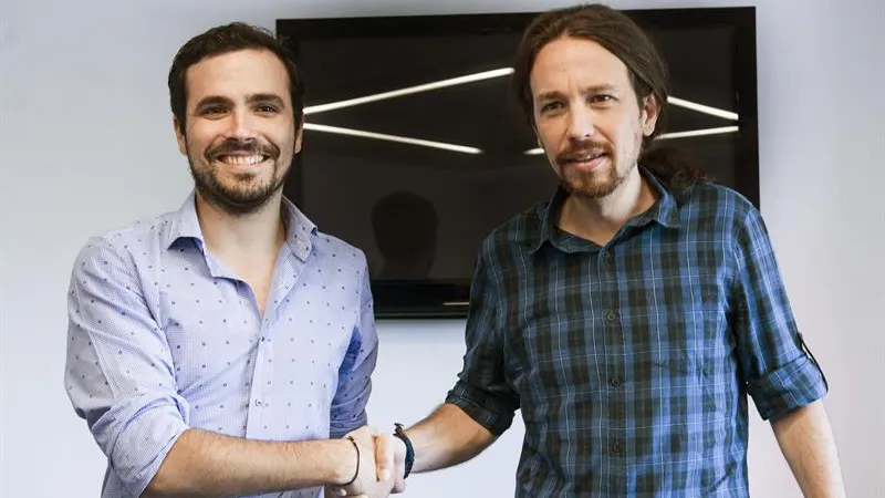 Alberto Garzón y Pablo Iglesias Alberto Garzón y Pablo Iglesias