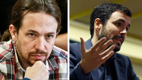 Pablo Iglesias y Alberto Garzón Pablo Iglesias y Alberto Garzón