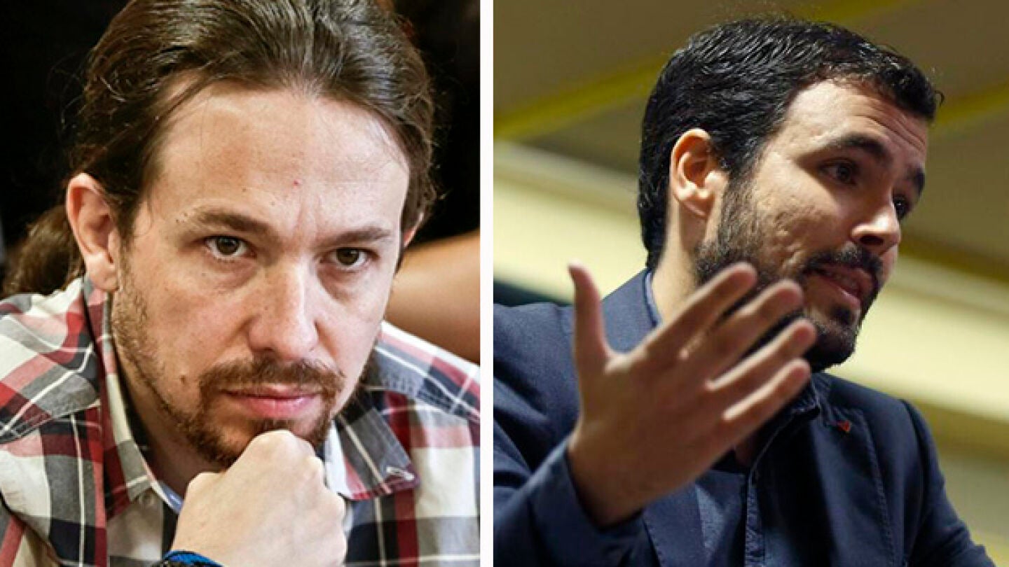 Pablo Iglesias y Alberto Garz&oacute;n