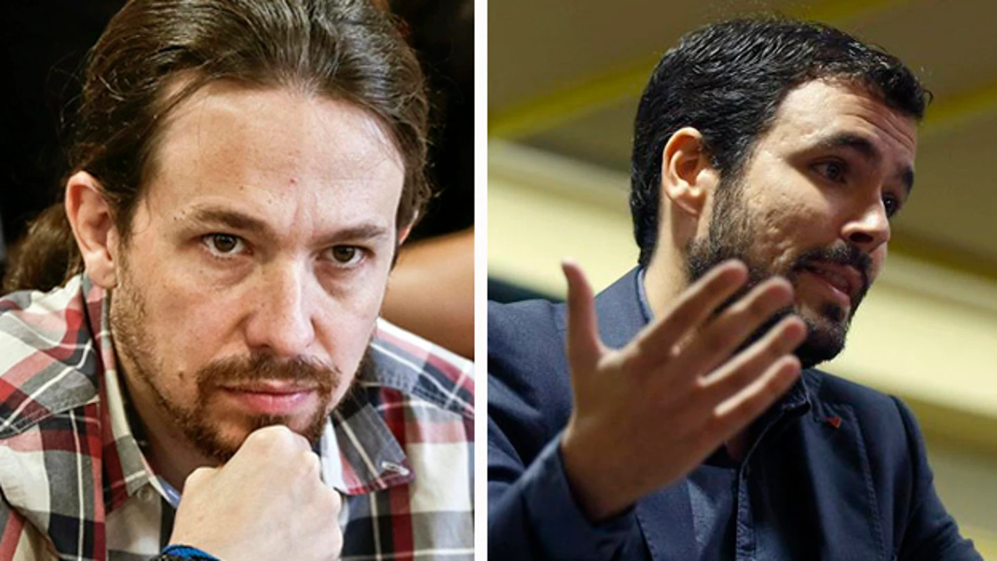 Pablo Iglesias y Alberto Garzón Pablo Iglesias y Alberto Garzón