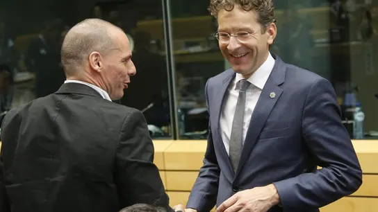 El ministro de Finanzas griego y el presidente del Eurogrupo El ministro de Finanzas griego y el presidente del Eurogrupo