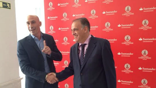Luis Rubiales y Javier Tebas, presidentes de la AFE y la LFP Luis Rubiales y Javier Tebas, presidentes de la AFE y la LFP