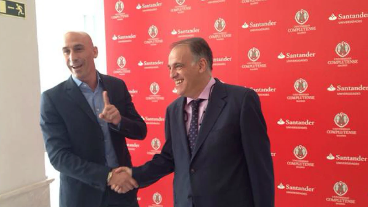 Luis Rubiales y Javier Tebas, presidentes de la AFE y la LFP