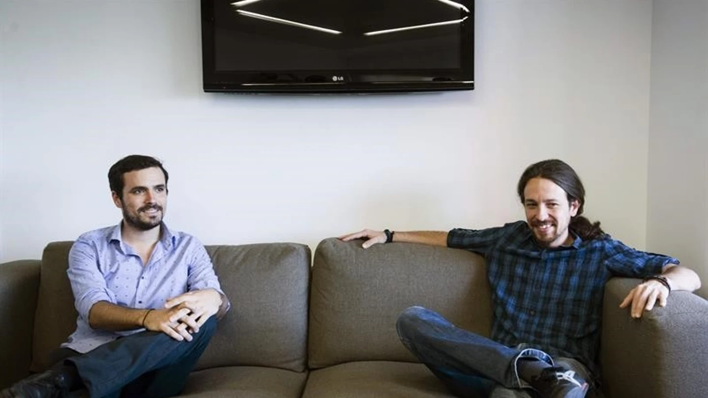 Alberto Garzón y Pablo Iglesias Alberto Garzón y Pablo Iglesias