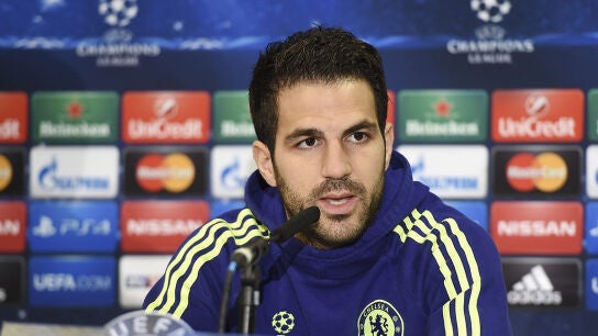 Cesc F&aacute;bregas, durante una rueda de prensa