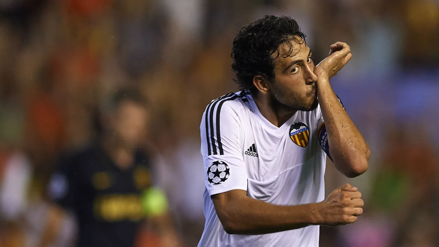 Parejo celebra su gol contra el Mónaco Parejo celebra su gol contra el Mónaco