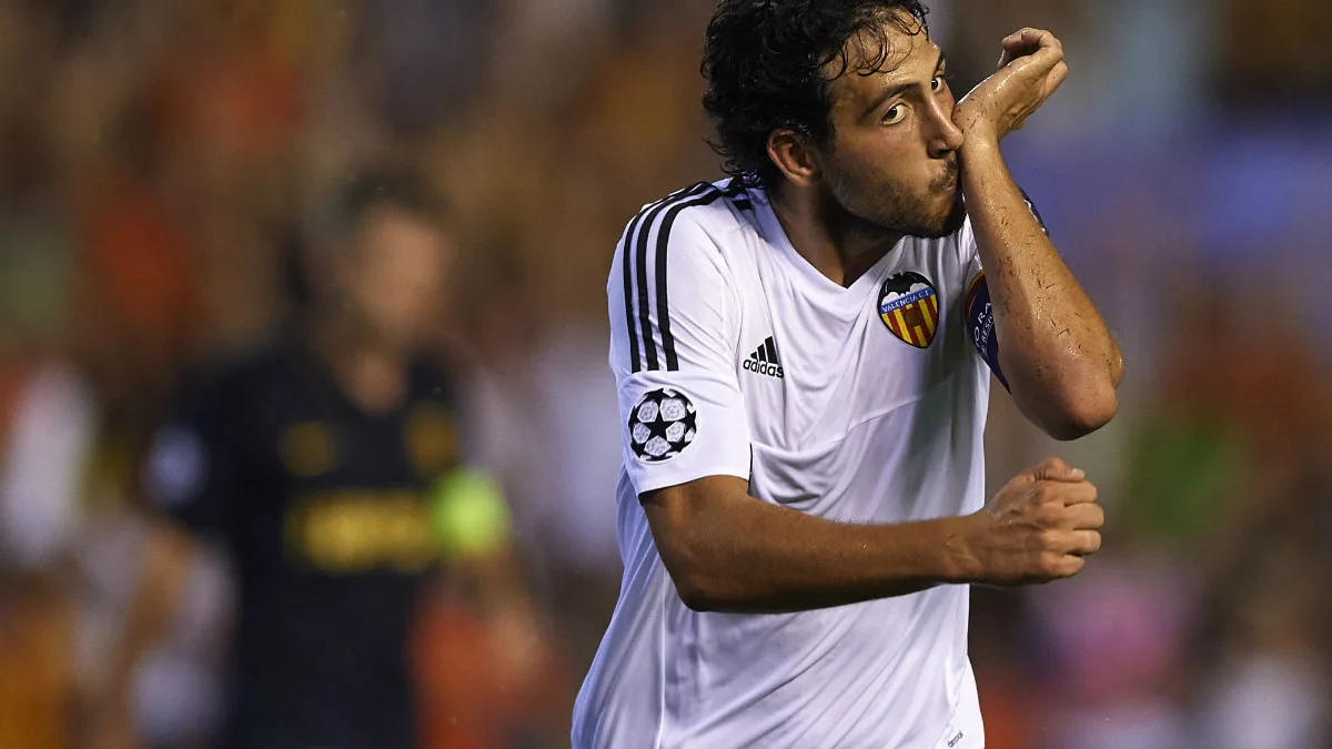 Parejo celebra su gol contra el Mónaco Parejo celebra su gol contra el Mónaco