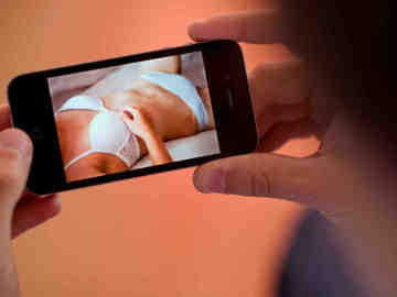 Escena de 'sexting'