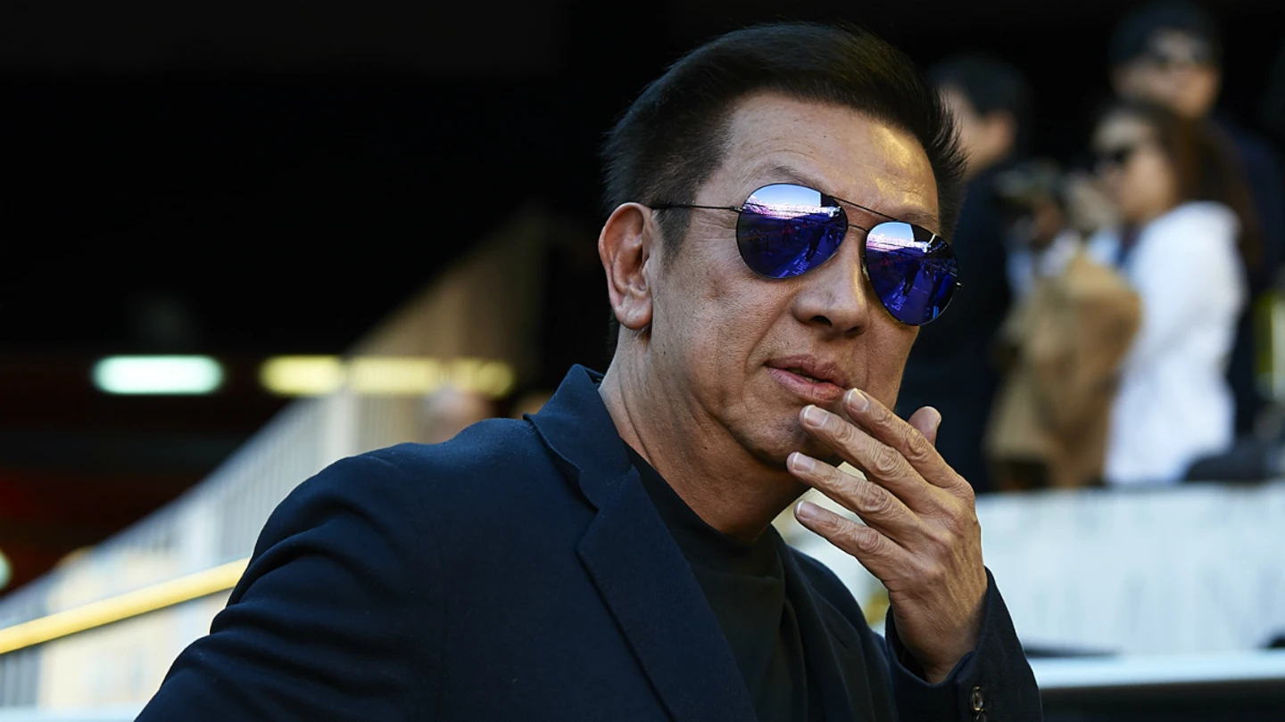 Peter Lim Peter Lim, en el palco de Mestalla