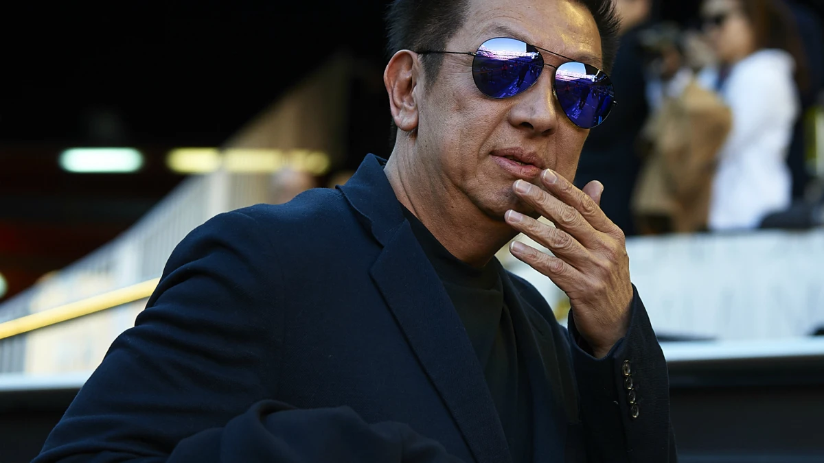 Peter Lim, en el palco de Mestalla