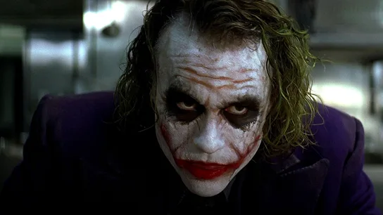 Heath Ledger caracterizado como el Joker Heath Ledger caracterizado como el Joker