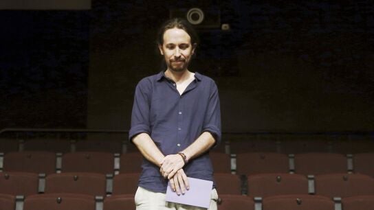 El l&iacute;der de Podemos, Pablo Iglesias. 