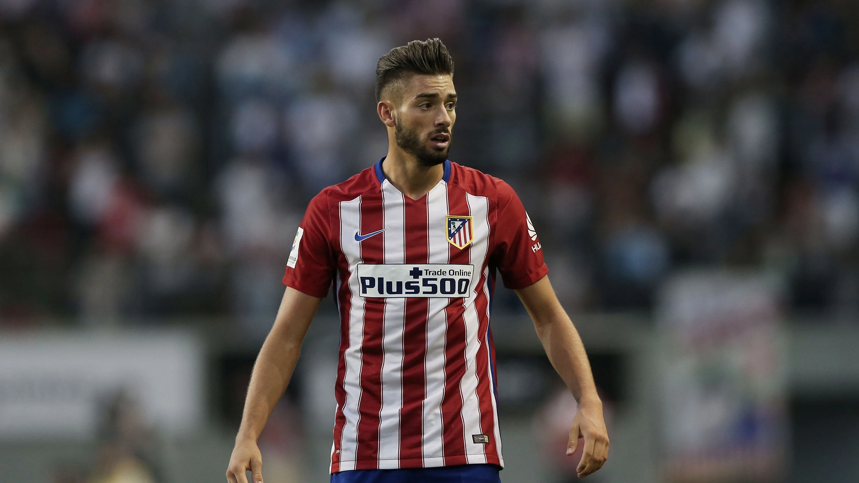 Yannick Carrasco, en un partido con el Atlético de Madrid