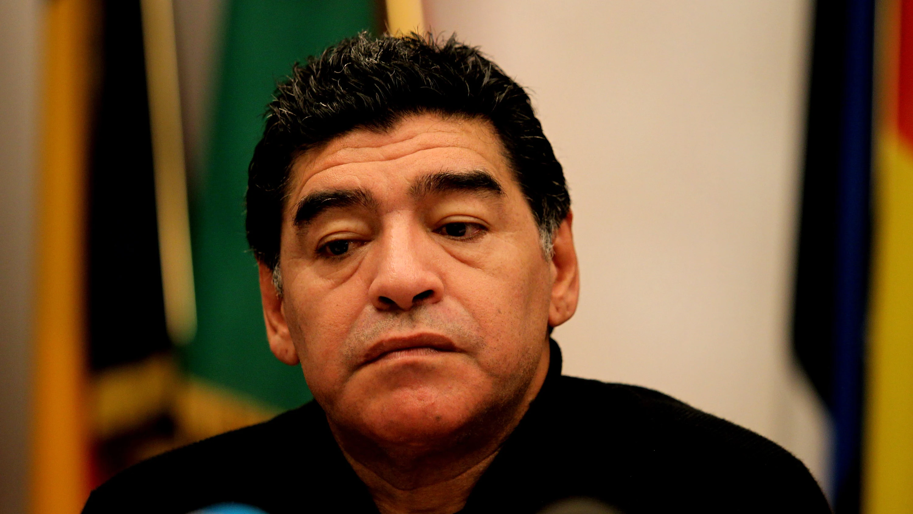 Diego Armando Maradona, durante una rueda de prensa