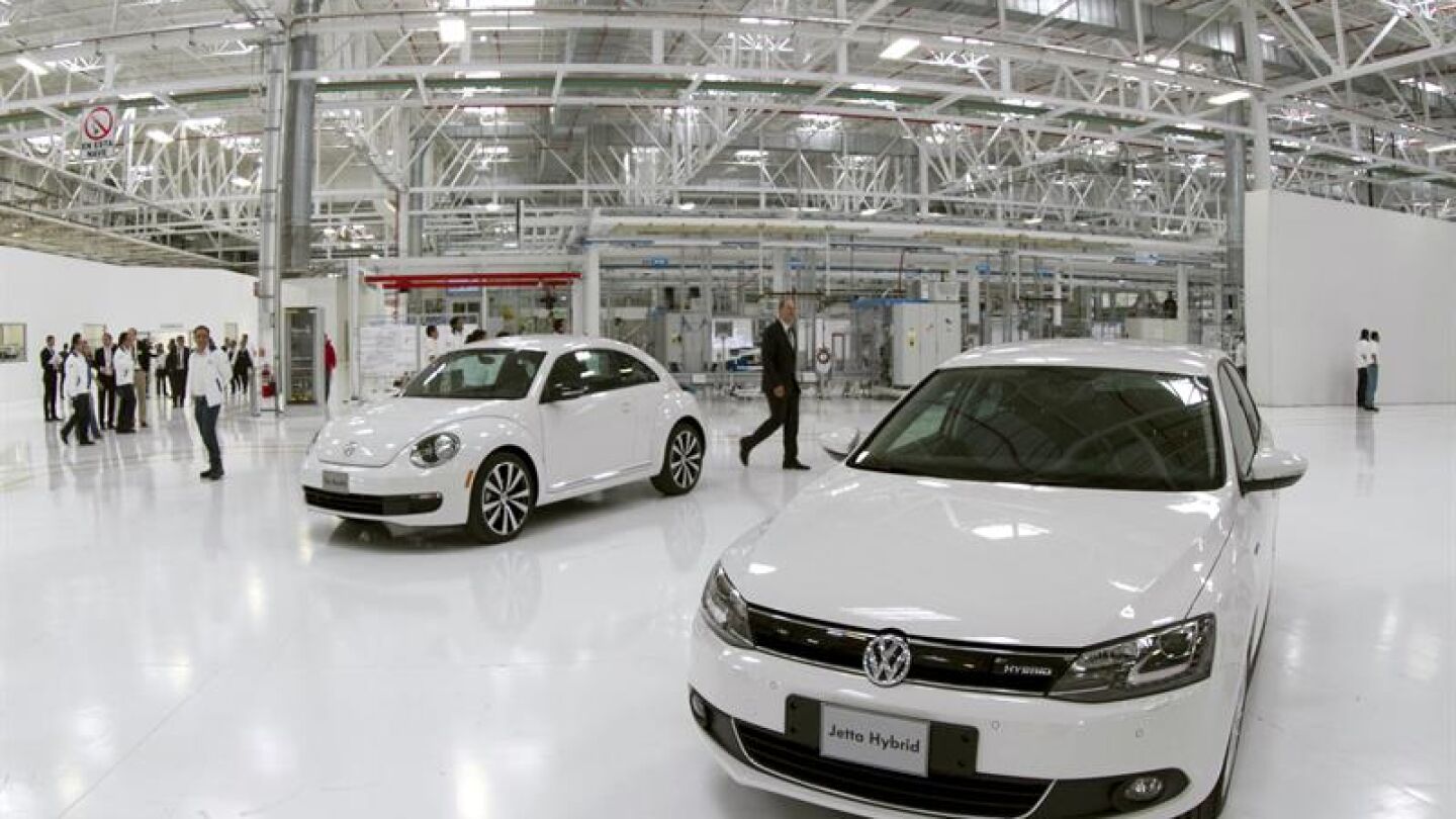 Modelos de Volkswagen en exposici&oacute;n