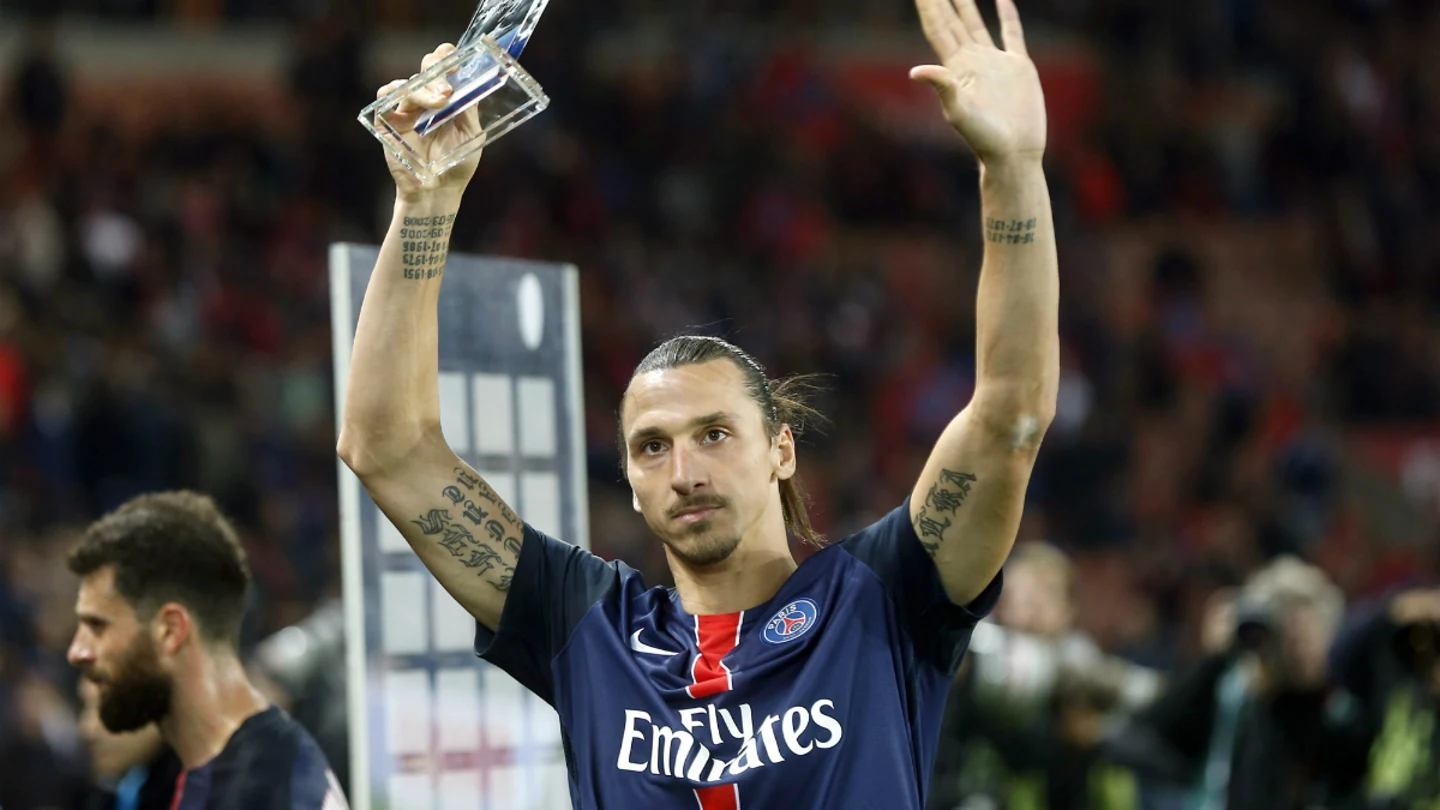 Zlatan Ibrahimovic, tras batir el récord de goles del PSG Zlatan Ibrahimovic, tras batir el récord de goles del PSG