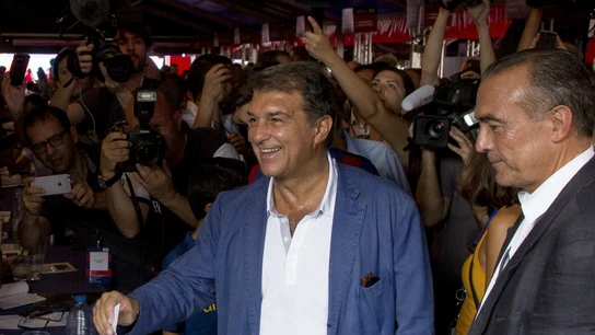 Laporta, durante las elecciones del Barcelona Laporta, durante las elecciones del Barcelona