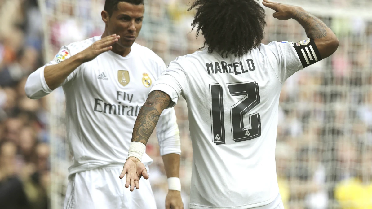 Cristiano Ronaldo celebra su gol con Marcelo