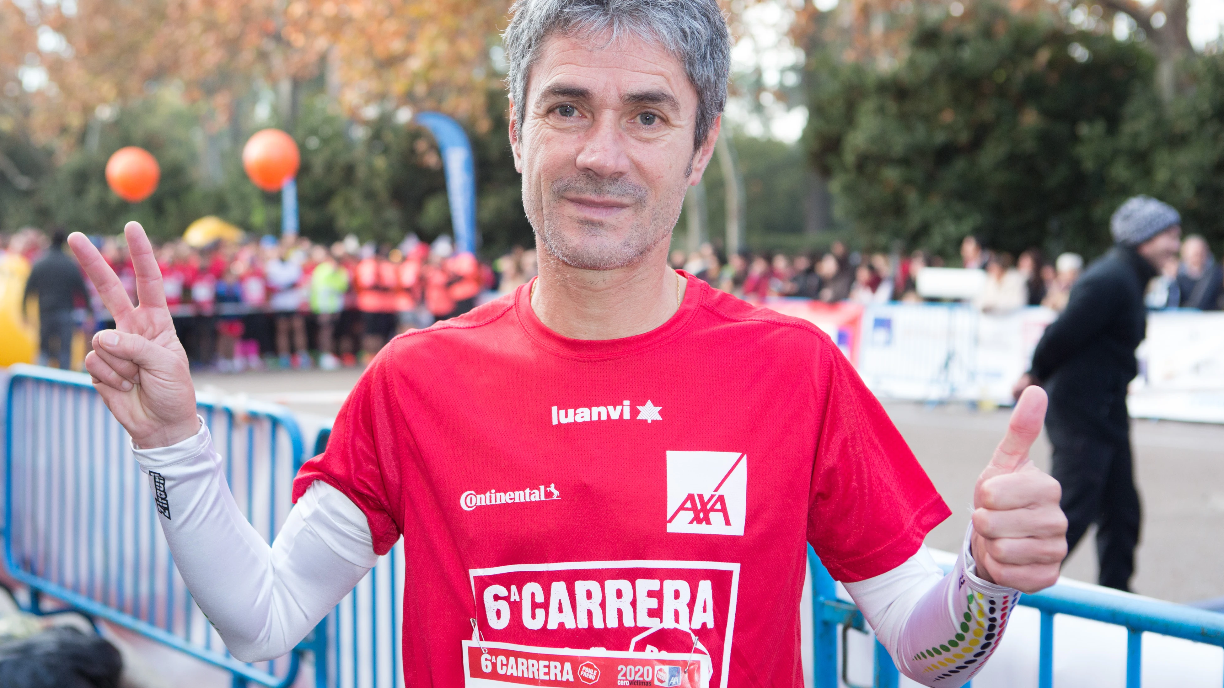 Martín Fiz, durante la carrera 'Ponle Freno'