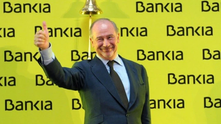 Rodrigo Rato en la salida a bolsa de Bankia