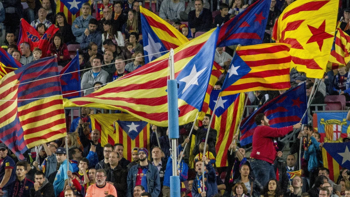 Esteladas en el Camp Nou