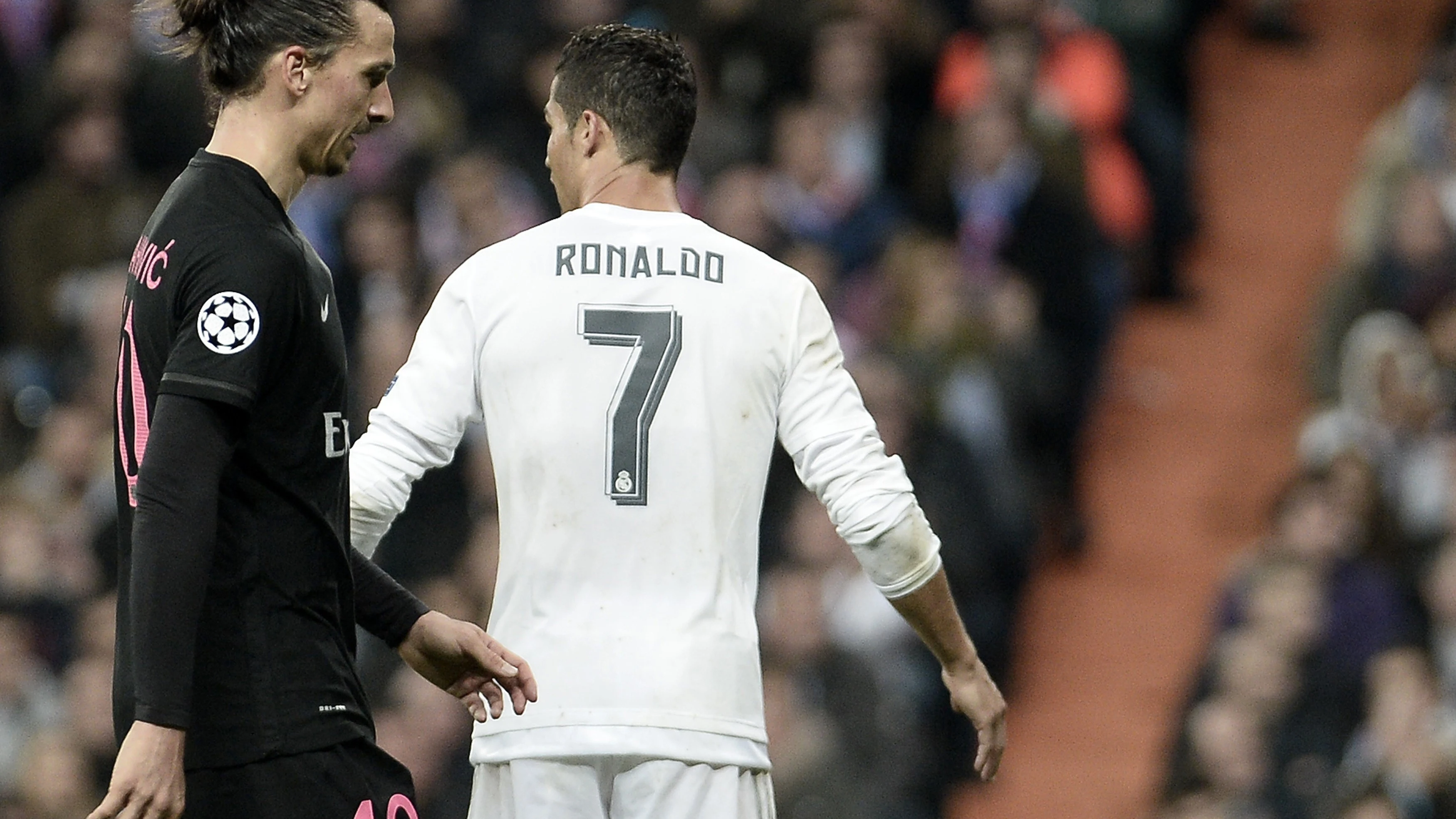 Cristiano Ronaldo junto a Zlatan Ibrahimovic